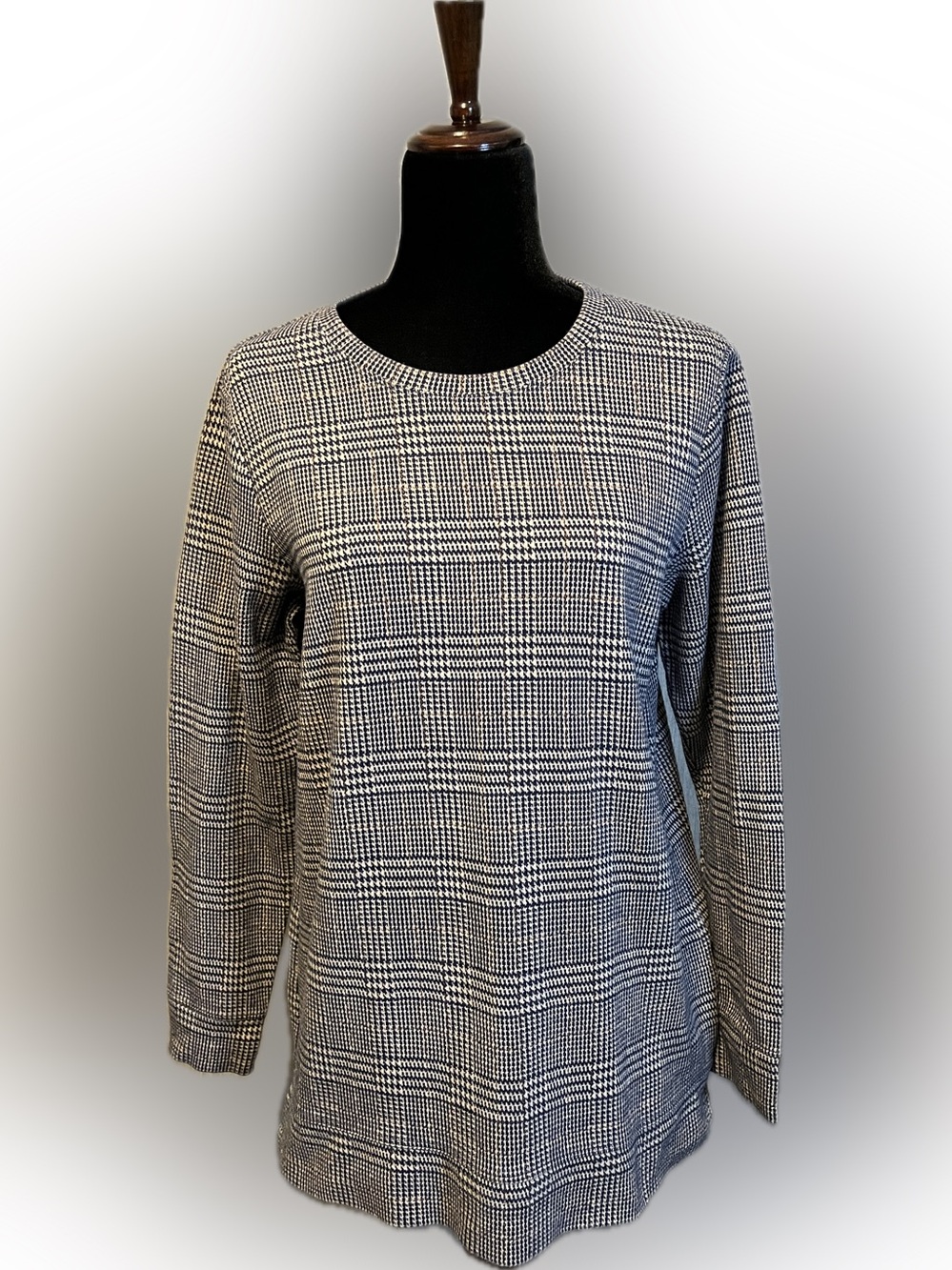 Land’s End Glen Plaid Houndstooth Tunic size M